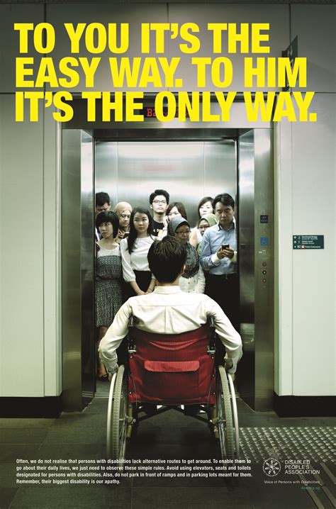 The Disabled Peoples Association Disability Quotes Awareness Poster