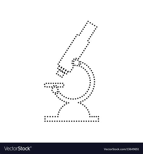 Chemistry microscope sign for laboratory Vector Image