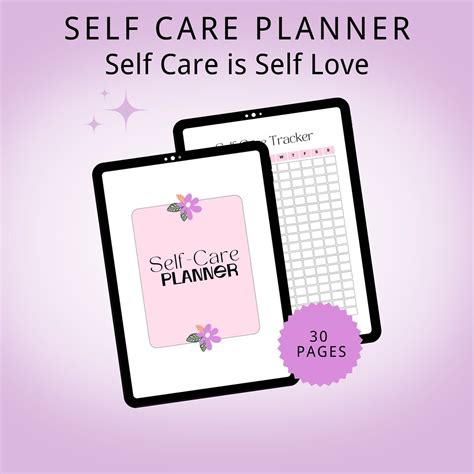 Self Care Planner Printable Self Care Journal Digital Selfcare Planner Goodnotes Digital Self