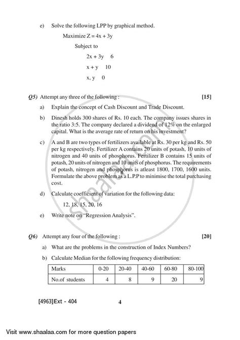 Business Mathematics And Statistics 2015 2016 B External