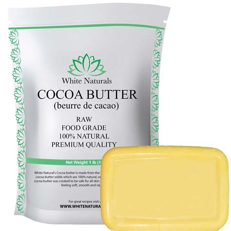 Organic Raw Cocoa Butter 1 Lb Unrefined Pure Natural Food Grade Perfect For Skin Care