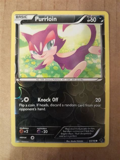 Pokemon Purrloin Emerging Powers Reverse Holo See Pictures Ebay