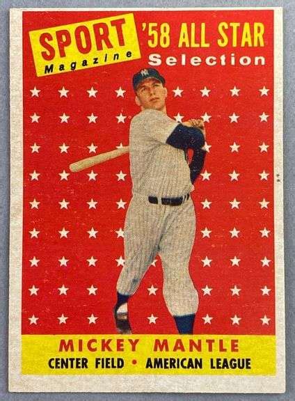 1958 Topps Mickey Mantle AS 487 Baseball Card Matthew Bullock