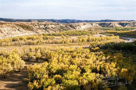 Fall colors Little Missouri River North Dakota Badlands