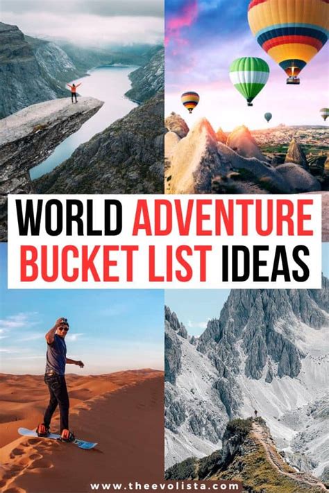 Awesome Adventure Bucket List Ideas