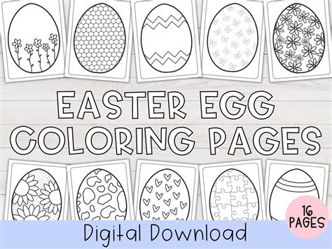 Printable Easter Egg Coloring Pages Easter Coloring Page Easter