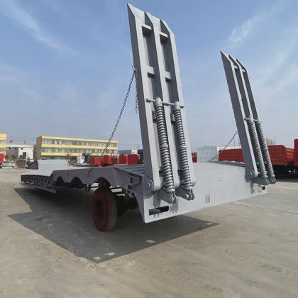 Gooseneck Heavy Duty 3 Axles Lowboy Trailer 60 80 100 Tons Low Bed Semi