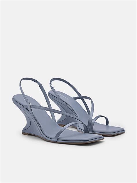 Slate Blue Oriana Wedge Sandals Pedro Tw