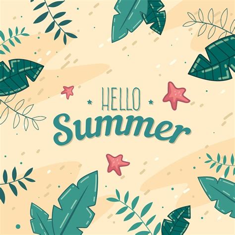 Free Vector Hand Drawn Hello Summer Style