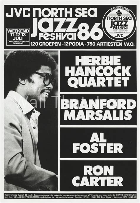 Jazz Festival Artist Poster 1986 Herbie Hancock Quartet Wall That Jazz