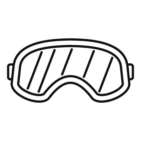 Premium Vector Snowboarding Glasses Icon Outline Snowboarding Glasses