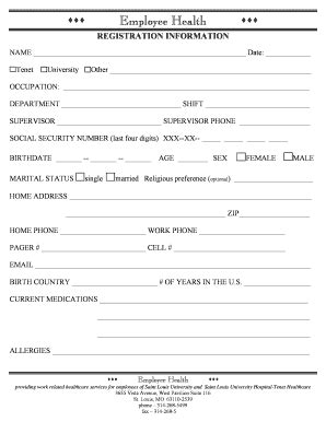 Fillable Online Slu SLU OHP Medical History Form Slu Fax Email Print