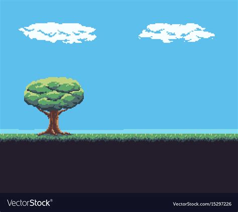 Pixel game background Royalty Free Vector Image