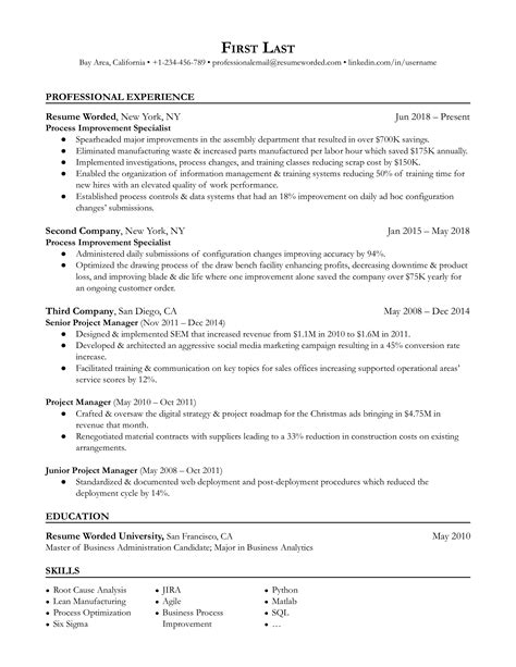 Operations Manager Resume Summary Examples Proven Examples Updated