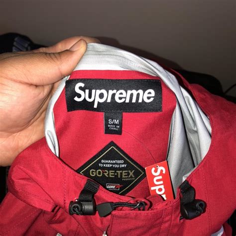 Red Gore Tex Supreme Poncho Size Sm Supreme Goretex Depop