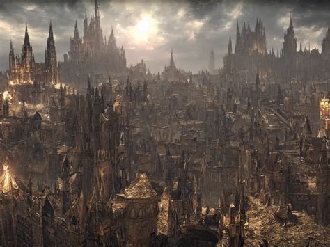 A Sprawling View Of Anor Londo Dark Souls In A Starry Stable