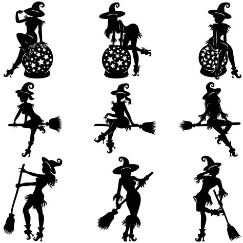 Sexy Halloween Witch Silhouette Metal Cutting Dies For Card Making Scrapbooking Diy Paper Craft