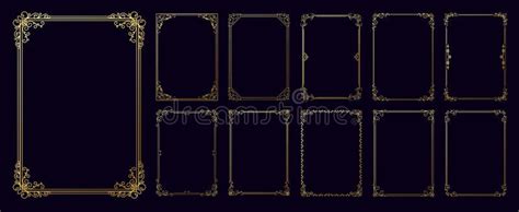 Rococo Frames Elegant Decorative A Frames With Flourish Swashes And