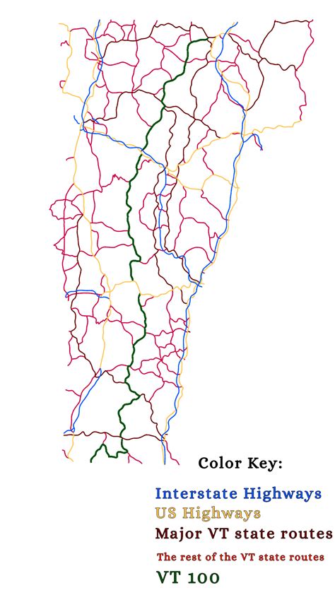 Vermont Highway Map But Its Highways Only Rvermont