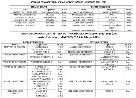 Ctp Esparza Horario De Pruebas Finales 2022 Y Facebook