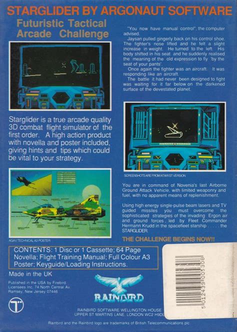 Starglider 1986 ZX Spectrum Box Cover Art MobyGames