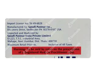 Menactra Injection 05 Ml - Uses, Side Effects, Dosage, Price | Truemeds