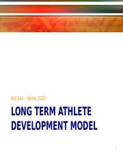 Ltad Model Pptx Kin Winter Long Term Athlete Development