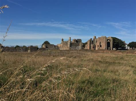 Holy Island, Lindisfarne Priory Ruins UK Stock Image - Image of ruined, view: 232315391