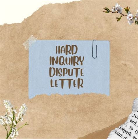 Hard Inquiry Removal Diy Credit Dispute Letter Template Effective