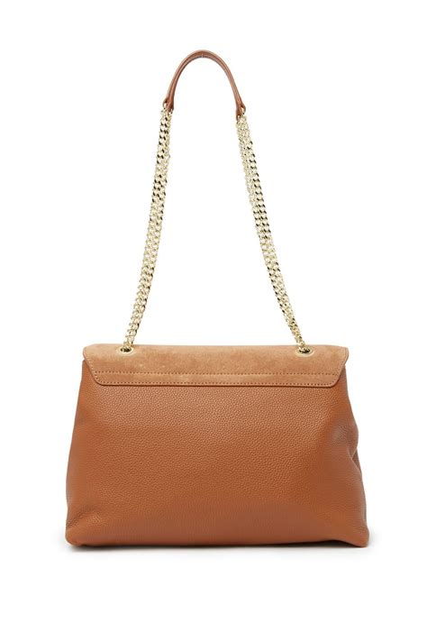 Ted Baker Suede Padlock Shoulder Bag In Brown Lyst