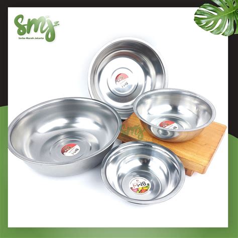 Jual Smj Baskom Stainless Steel Baskom Cuci Buah Sayur Beras Mangkok