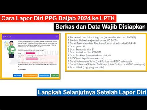 Cara Lapor Diri Ppg Daljab Ke Lptk Peserta Ppg Guru Tertentu