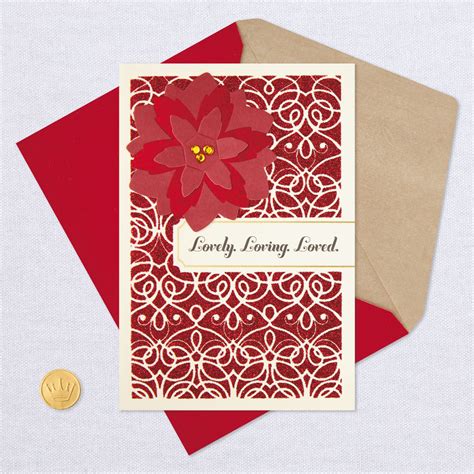 Lovely Loving Loved Romantic Christmas Card Greeting Cards Hallmark