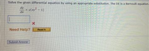 Solved Consider The Following Homogeneous Differential