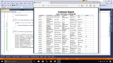 C Tutorial Print Datagridview With Header And Footer Foxlearn