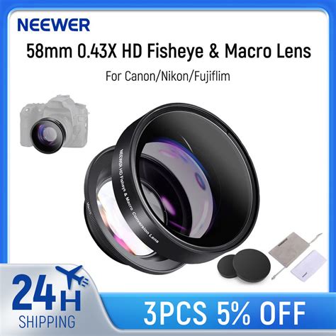 Neewer Mm X Hd In Fisheye Macro Lens Wide Angle Fisheye