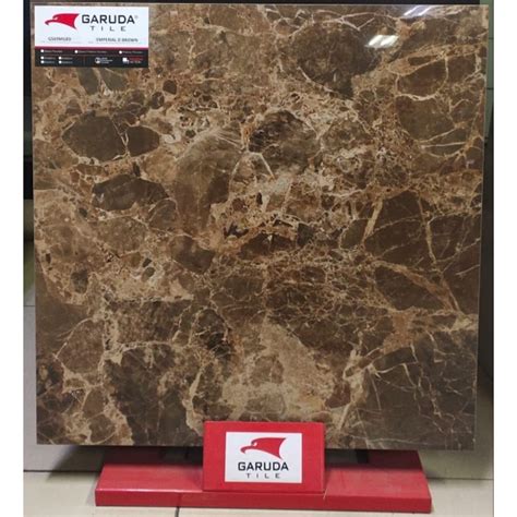 Jual Granite Lantai 60x60 Emerald Dark Brown Garuda Tile Glazed