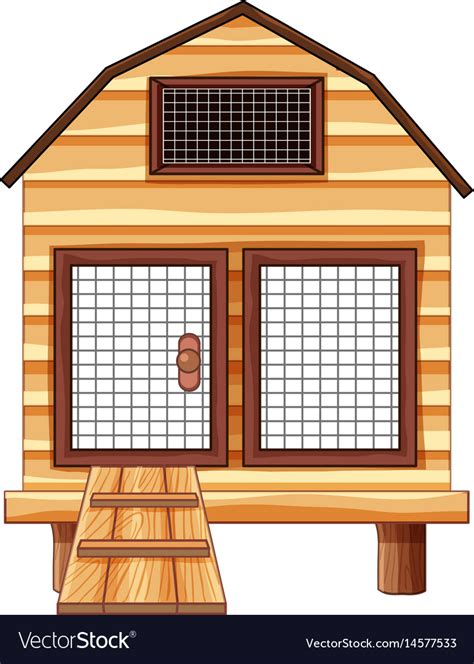 Chicken Coop Made Of Wood Royalty Free Vector Image