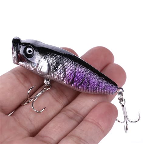 Pcs Big Mouth Popper Bait Colorful Body Topwater Hard Bait D Eyes