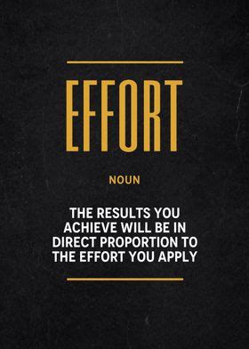 Effort Definition Poster By Motivation Charllie Displate