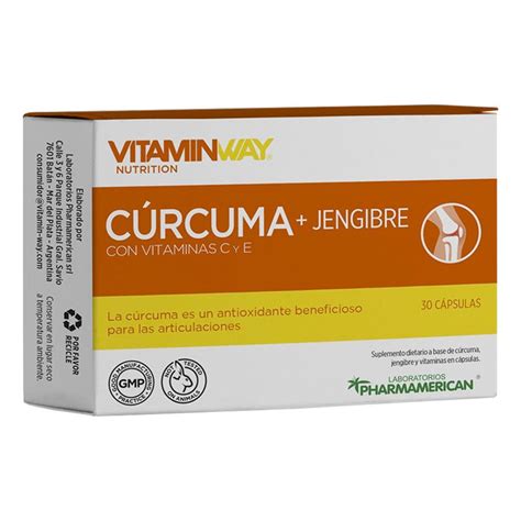 Vitamin Way Cúrcuma Jengibre X 30 Cápsulas Farmacia Leloir Tu