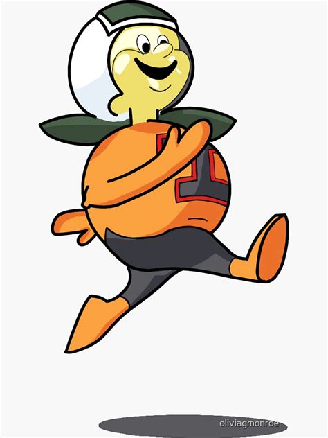 "Running Citronaut Mascot" Sticker for Sale by oliviagmonroe | Redbubble