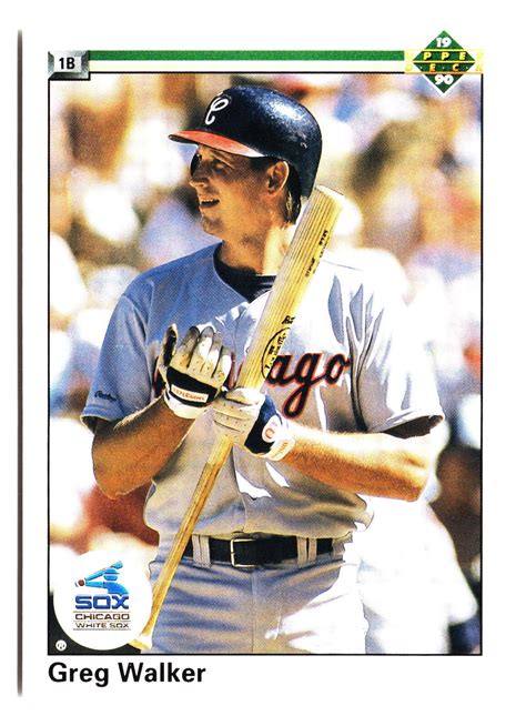 1990 Upper Deck Greg Walker Chicago White Sox 350 EBay