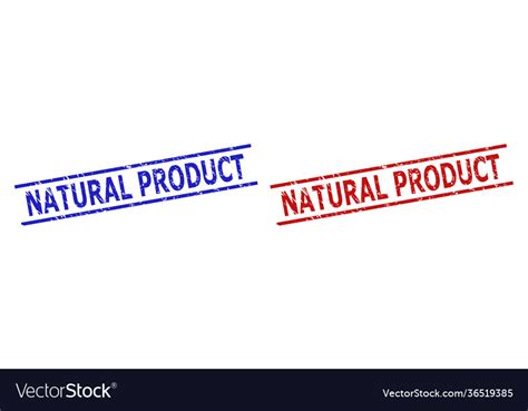 Natural Product Stamp Seals With Grunged Texture Vector Image