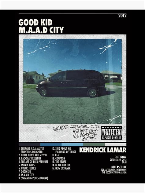 "Good Kid Maad City Album - Custom Poster - Decor Poster Album Cover ...