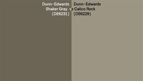 Dunn Edwards Shaker Gray Vs Calico Rock Side By Side Comparison