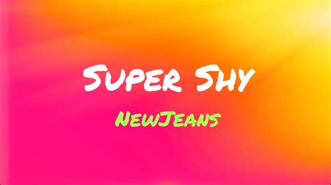 Super Shy Newjeans Lyrics Youtube