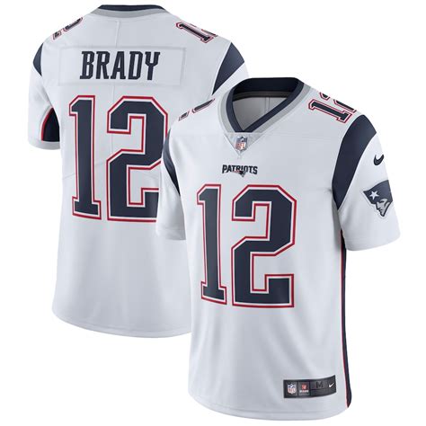 Men's New England Patriots Tom Brady Nike White Vapor Untouchable Limited Player Jersey