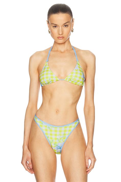 Heavy Manners Double String Bikini Top In Rivington Street FWRD