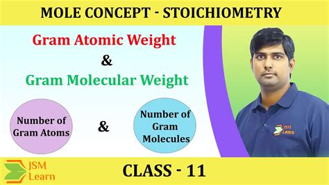 Gram Atomic Weight Gram Molecular Weight Number Of Gram Atoms And